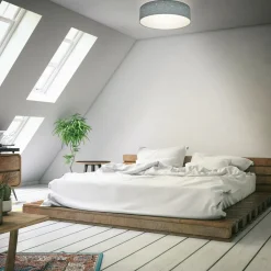 Deckenleuchte, grau, 2xE27 max. 40W exkl. ^ B.K.Licht Outlet