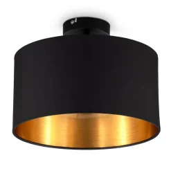 Deckenleuchte, schwarz-gold, 1xE27/60W max. exkl. ^ B.K.Licht Best