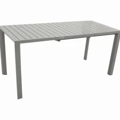 DEGAMO Ausziehtisch BAGO 120/162x70cm, Aluminium silbergrau Discount