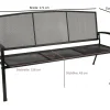 Bank RIVO 3-sitzer, Streckmetall eisengrau ^ DEGAMO Clearance