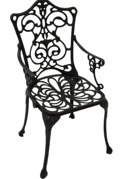 Bistroset Jugendstil 3-teilig, Aluguss grau antik ^ DEGAMO