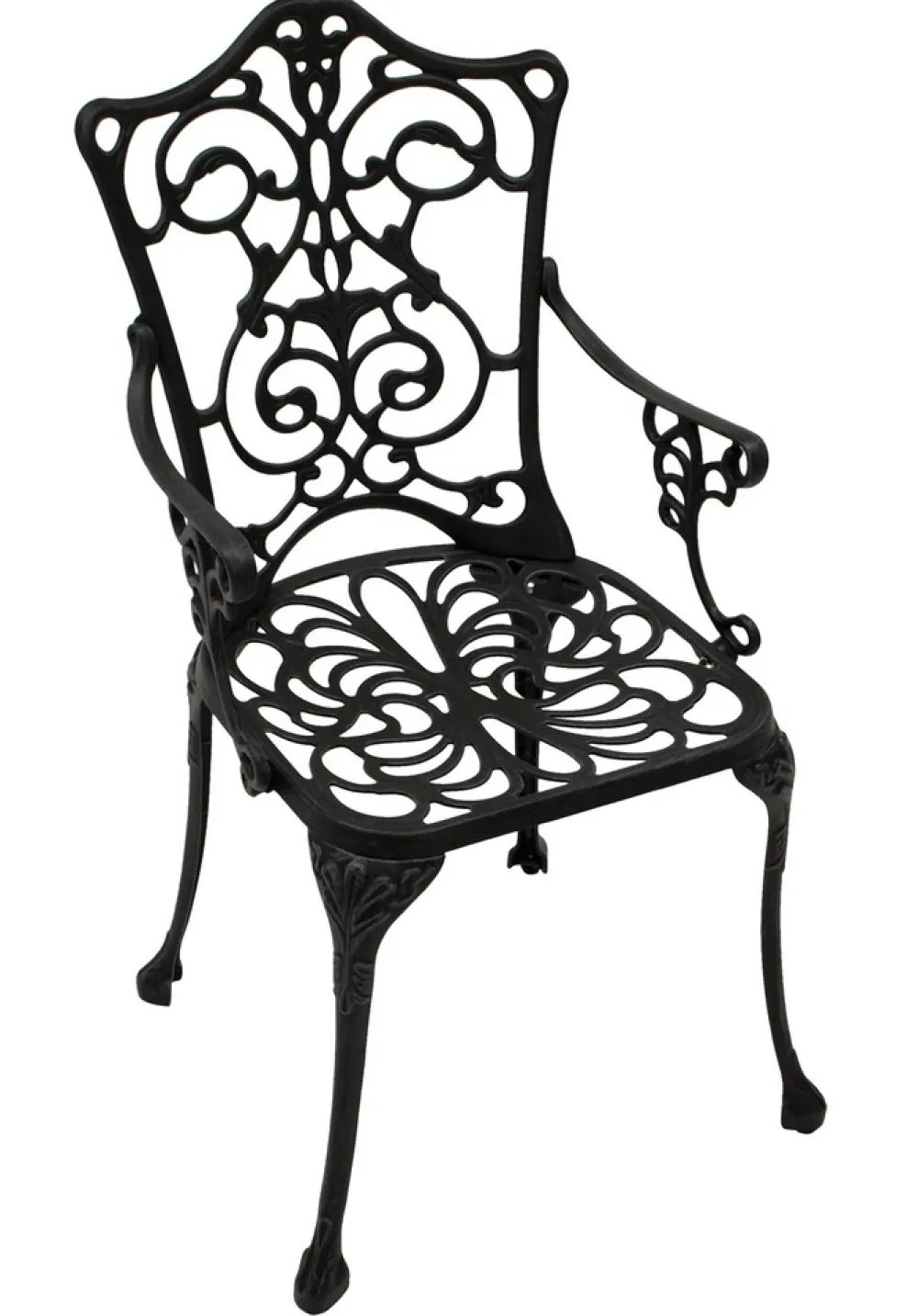 Bistroset Jugendstil 3-teilig, Aluguss grau antik ^ DEGAMO