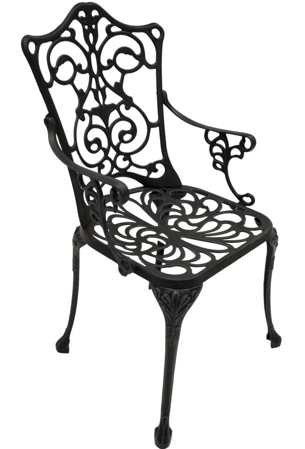 Bistroset Jugendstil 3-teilig, Aluguss grau antik ^ DEGAMO