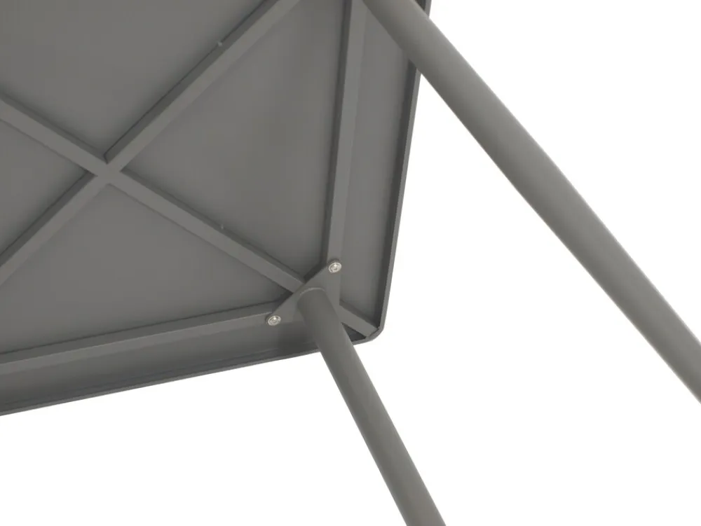 Bistrotisch DENVER 70x70cm quadratisch, Metall grau ^ DEGAMO Best