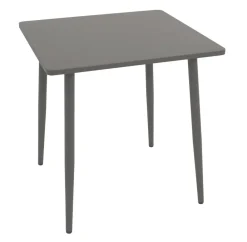 Bistrotisch DENVER 70x70cm quadratisch, Metall grau ^ DEGAMO Best