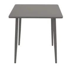 Bistrotisch DENVER 70x70cm quadratisch, Metall grau ^ DEGAMO Best