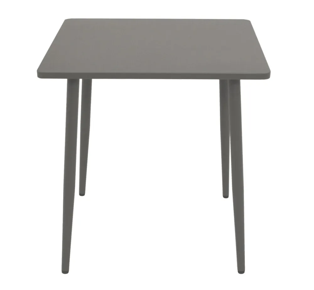 Bistrotisch DENVER 70x70cm quadratisch, Metall grau ^ DEGAMO Best