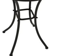 Bistrotisch SIENA 60cm rund, Eisen schwarz und Mosaik grau ^ DEGAMO Online