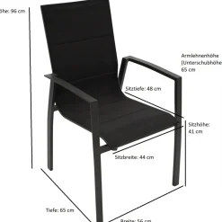 DEGAMO Garnitur LAGOS XL 9-teilig, Alu + Kunstgewebe schwarz Online