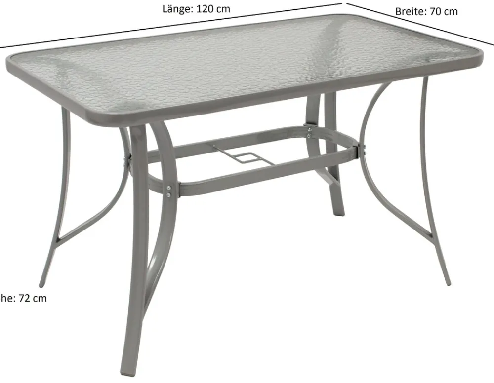 DEGAMO Garnitur PINO 5-teilig, Metall + Kunstgewebe schwarz Discount