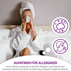 Deluxe Steppbettdecke Hotelqualität  135x200cm Allergiker geeignet 4 Jahreszeiten ^ AddLiving Clearance
