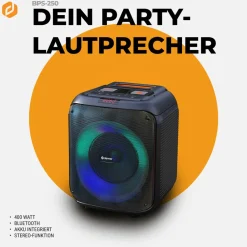 BPS-250 Bluetooth Party Lautsprecher, 400W mit LED-Lichtshow ^ Denver Online