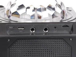 BTM-618 Bluetooth Lautsprecherbox–Discolicht, Mikrofon, schwarz ^ Denver Online