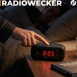 CR-430 digitaler FM-Radiowecker, Dual-Alarm mit Snooze, schwarz ^ Denver Online