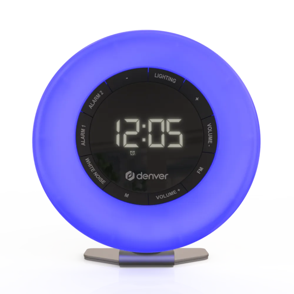Denver CRL-342 Radiowecker mit Stimmungslicht und white-noise, weiß Sale