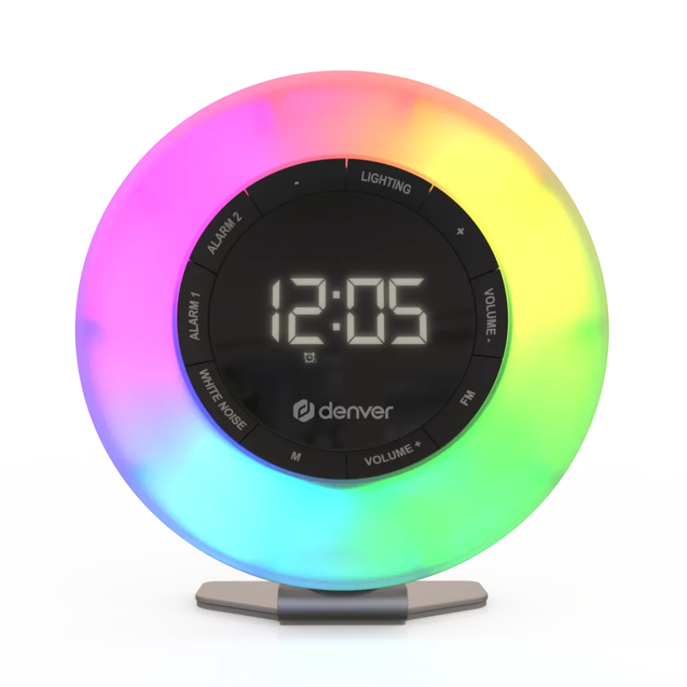 Denver CRL-342 Radiowecker mit Stimmungslicht und white-noise, weiß Sale