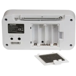 Denver DAB-42 FM-Radio– Batteriebetrieb, Dual-Alarm-Wecker, weiß Weiss New