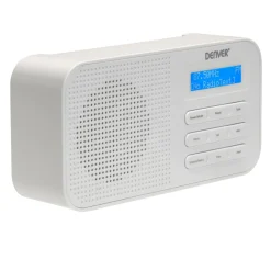 Denver DAB-42 FM-Radio– Batteriebetrieb, Dual-Alarm-Wecker, weiß Weiss New