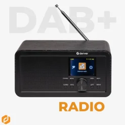 DIR-200 Internetradio–mit Dual-Alarm-Wecker, Bluetooth, schwarz ^ Denver Hot