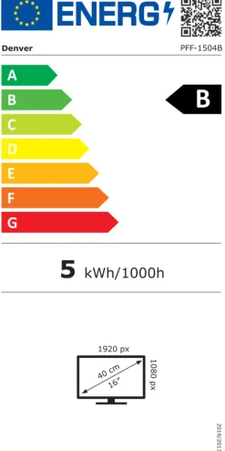 PFF-1504B WiFi Frameo Digitaler Bilderrahmen (15,6") ^ Denver New
