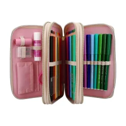 Depesche 3-Fach Federtasche CLASSIC inkl. Stifte Miss Melody 7,5 x 13 x 20 cm rosa New
