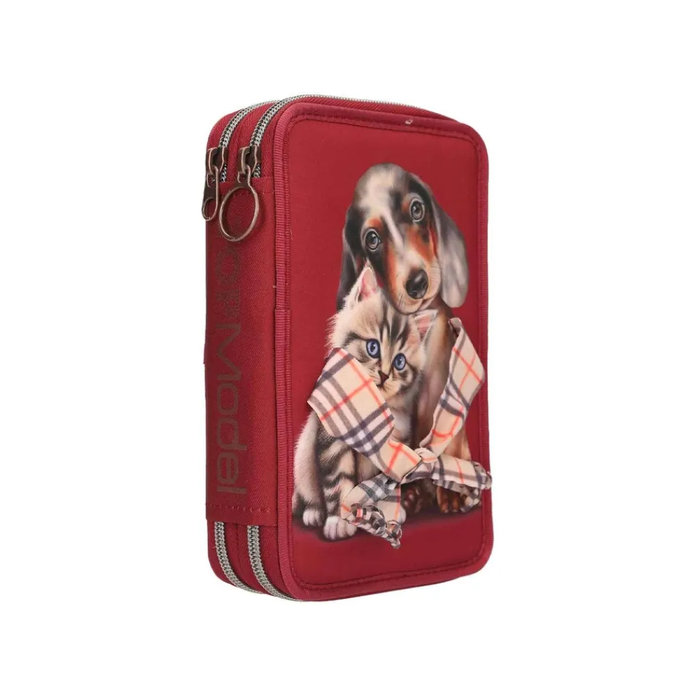 2-Fach Federtasche FUR-EVER FRIENDS TOPModel 5,5 x 13 x 20 cm ^ Depesche Hot