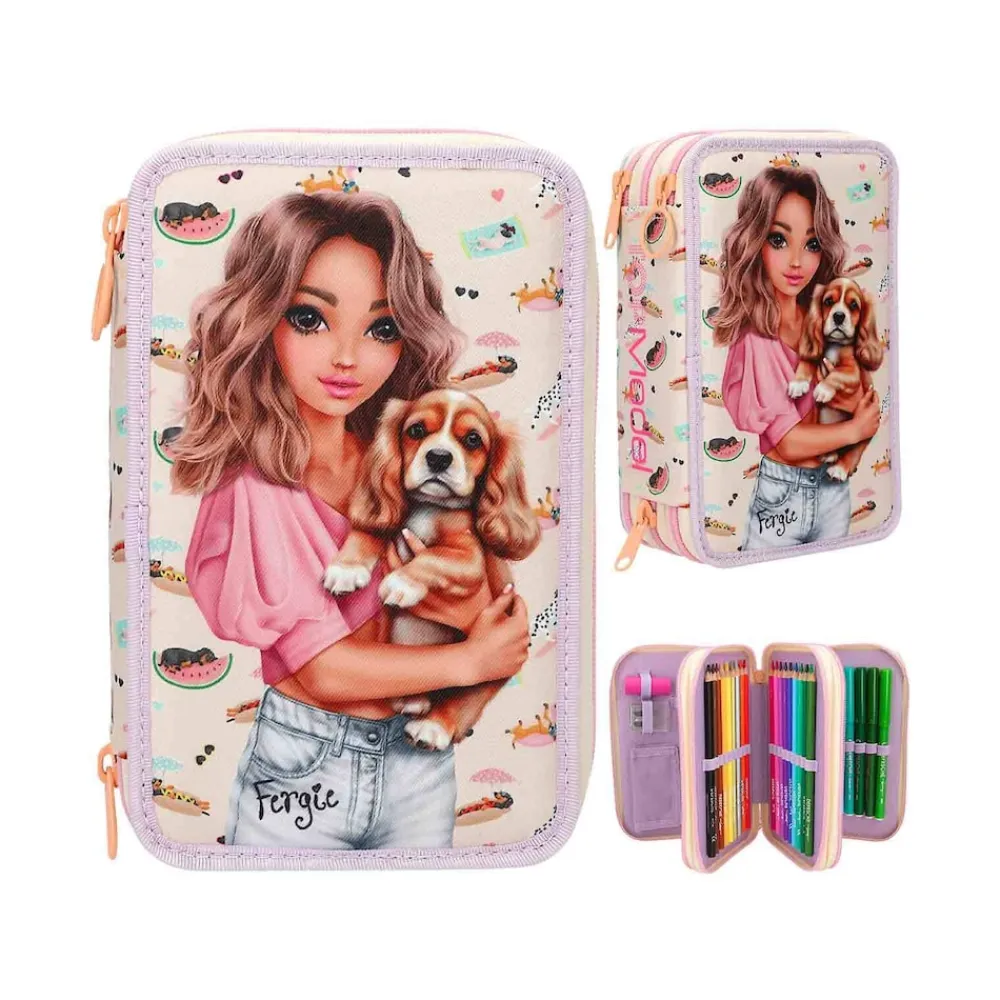 Depesche 3-Fach Federtasche SUNNY DOG TOPModel 7,5 x 13 x 20 cm bunt Sale