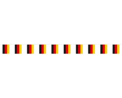 Deutschland Fahnenkette Banner 2,7m Schwarz Rot Gold EM WM Deko Fussball Fußball ^ amscan Best