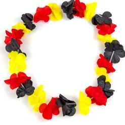 amscan Deutschland Hawaii Kette Umhang Kranz Schwarz Rot Gold Fanartikel EM WM Fußball New