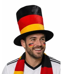 BETA Service GmbH Deutschland Zylinderhut Fanhut Hut Schwarz Rot Gold EM WM Karneval Fußball