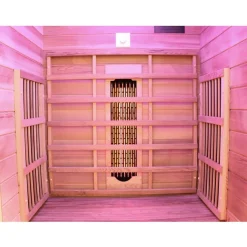 ® Infrarotkabine Infrarotsauna TORONTO 102cm x 102cm inkl. 3 Vollspektrumstrahler, Bodenstrahler, 1 Person, LED ^ Dewello Online