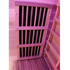 ® Infrarotkabine Infrarotsauna TORONTO 102cm x 102cm inkl. 3 Vollspektrumstrahler, Bodenstrahler, 1 Person, LED ^ Dewello Online