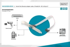 DIGITUS Slotblech Adapterkabel D-Sub9/St, IDC 2x 5pin/Bu 0.25m ^ Assmann