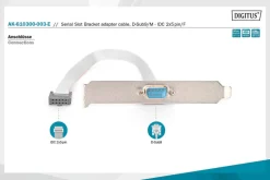 DIGITUS Slotblech Adapterkabel D-Sub9/St, IDC 2x 5pin/Bu 0.25m ^ Assmann