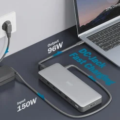DIGITUS USB-C Docking Station, 13-Port, HDMI, USB, RJ45, SD ^ Assmann Online