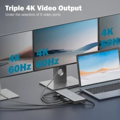 DIGITUS USB-C Docking Station, 13-Port, HDMI, USB, RJ45, SD ^ Assmann Online