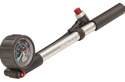Dämpferpumpe, für Dämpfer und Federgabel, 20 bar, mit Manometer, mit Drehschlauch und Entlüftungsknopf, mit ausklappbarem T-Griff ^ Prophete Sale
