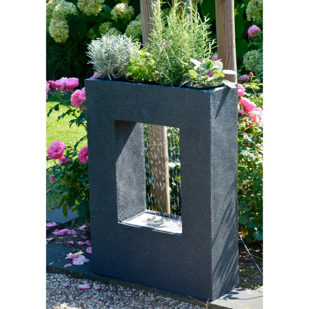 96110e Design-Gartenbrunnen mit Pflanzoption ^ Dobar Outlet