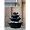 Dobar 96410e Design-Zimmerbrunnen mit 4 Schalen Outlet
