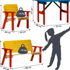 Dobar Mehrfarbige Kindersitzgarnitur mit Tisch Online