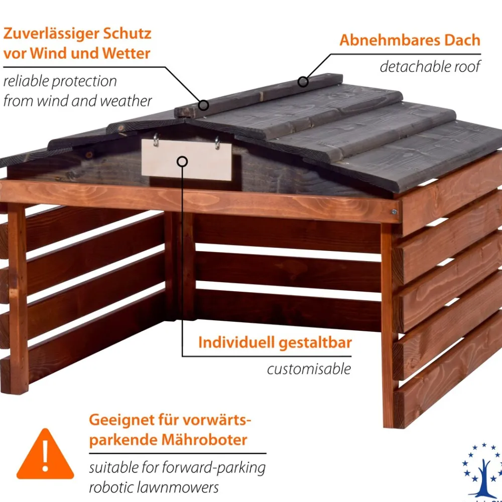 Dobar Mährobotergarage braun/schwarz Outlet