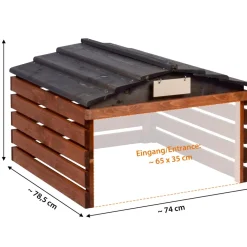 Dobar Mährobotergarage braun/schwarz Outlet