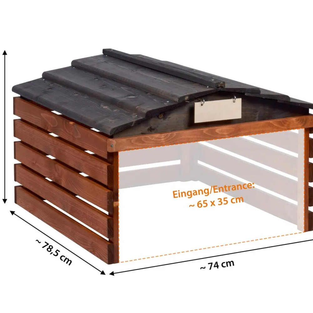 Dobar Mährobotergarage braun/schwarz Outlet