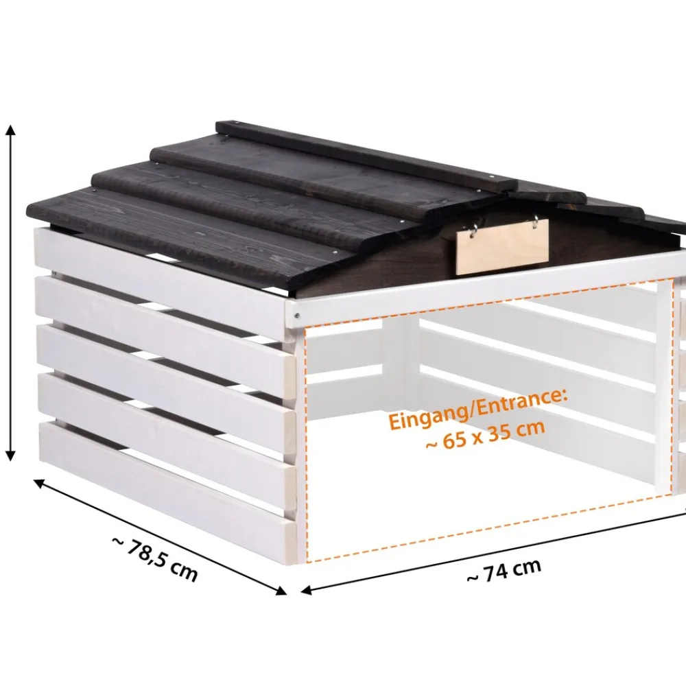 Dobar Mährobotergarage weiß/schwarz Sale