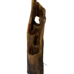 Polyresin-Brunnen mit Pumpe und LED´s, Baumstamm ^ Dobar Outlet