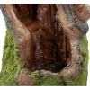 Dobar Polyresin-Brunnen mit Pumpe und LED´s, Baumstamm gebogen Outlet