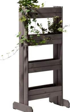 Vertikales Blumenbeet mit 4 Pflanzkästen inkl. Pflanzfolie | ca. 55 x 40 x 125 cm ^ Dobar Hot