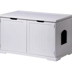 Dobar XL-Design-Katzenschrank weiß