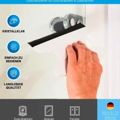 Dusbad Glas&Duschabzieher für Duschkabinen gerade|rund weiss MadeInGermany Weiß Discount