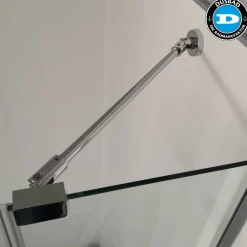 Wandanschluss-Set - Stabilisator für Duschkabine Glas/Wand 300mm, chorm ^ Dusbad Hot